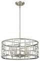 Amoret 5-Light Antique Silver Convertible Pendant