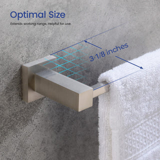 Cube 5-Piece Bathroom Hardware Set, Brushed Nickel