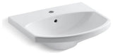 Kohler Cimarron Bathroom Sink with Single-Hole Faucet Hole, White
