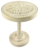 Starburst Drapery Medallion Holdback, Gilded French White