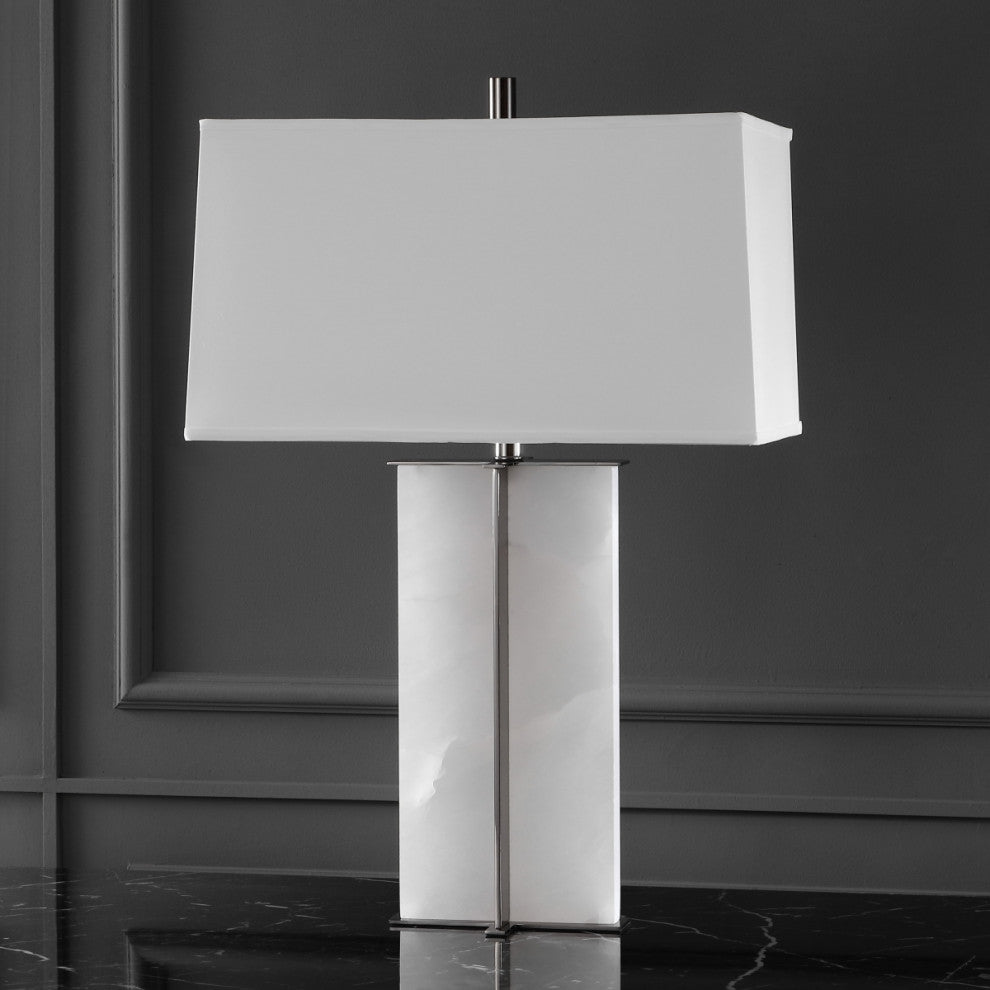Safavieh Couture Natalee Marble Table Lamp, Black/White