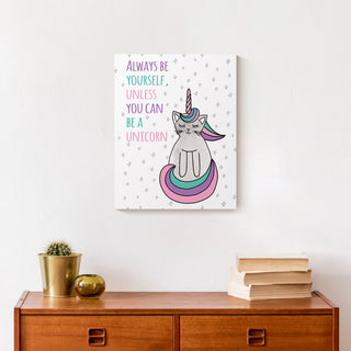 Be a Unicorn Cat 11x14 Canvas Wall Art
