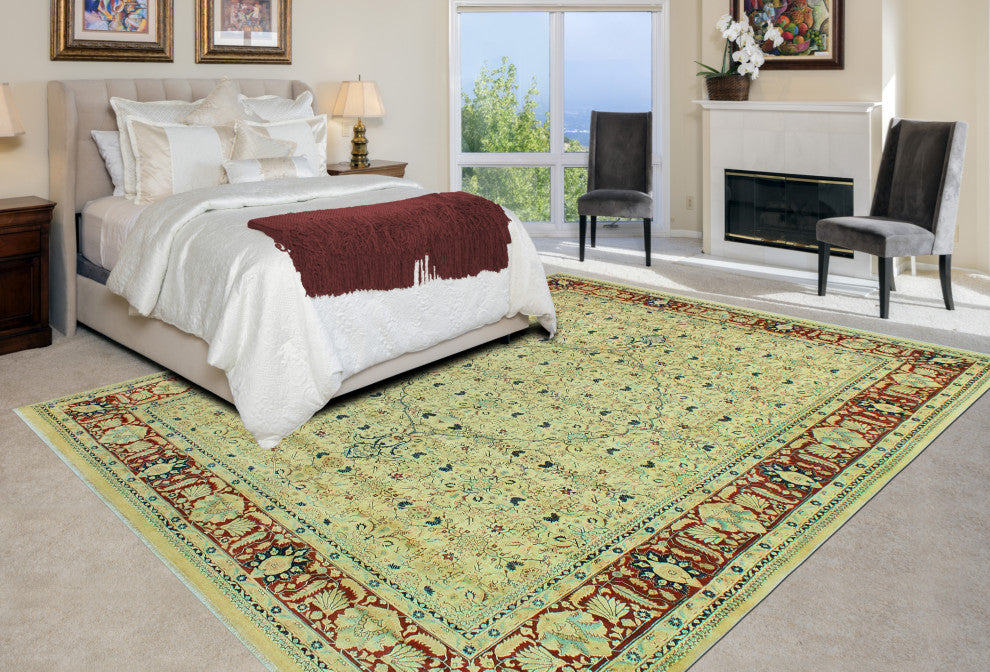 Pak-Persian Desiree Beige/Dark Brown Rug, 8'10x12'0