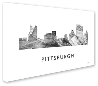 Marlene Watson 'Pittsburgh Pennsylvania Skyline' Canvas Art, 24x16