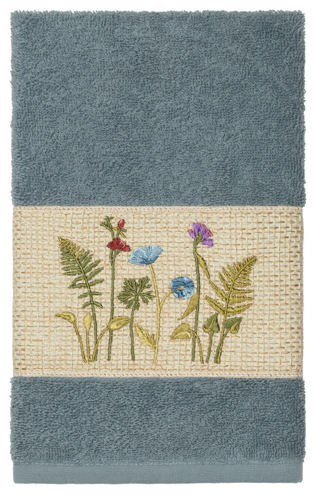 Serenity Embellished Hand Towel, Teal