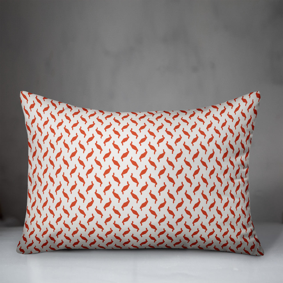 Red Zig Zag Pattern Throw Pillow