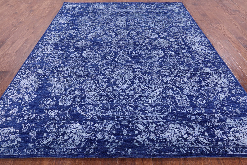 Persian Handmade Wool and Silk Rug 8' 1" X 9' 11" Q8693