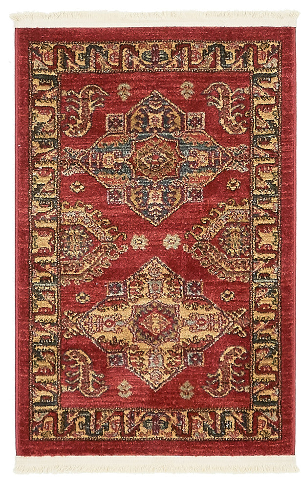 Unique Loom Red Philip Sahand 2' 2 x 3' 0 Area Rug