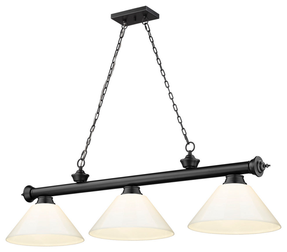 Zlite 2306-3MB-PWH 3-Light Billiard, White