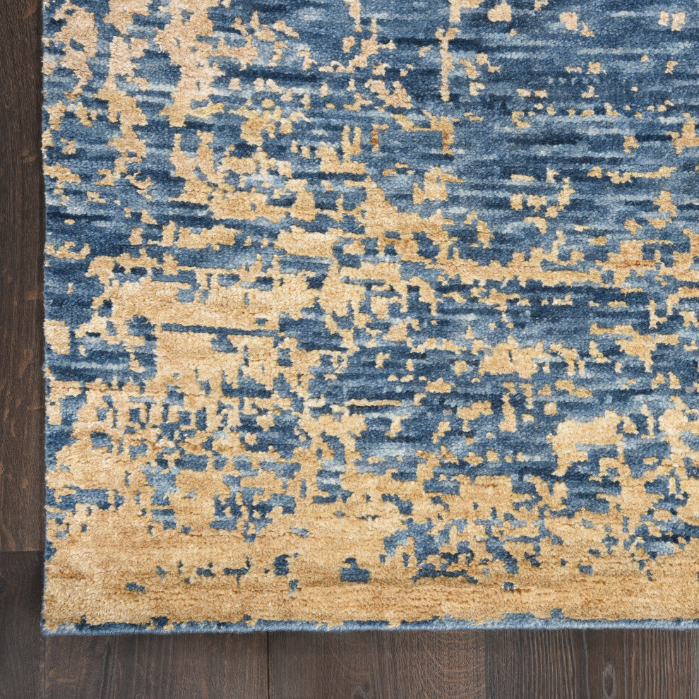 Nourison Luna 2' x 3' Dark Blue Mocha Modern Indoor Area Rug