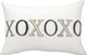 Mina Victory Luminecence "XOXOXO" White Throw Pillow