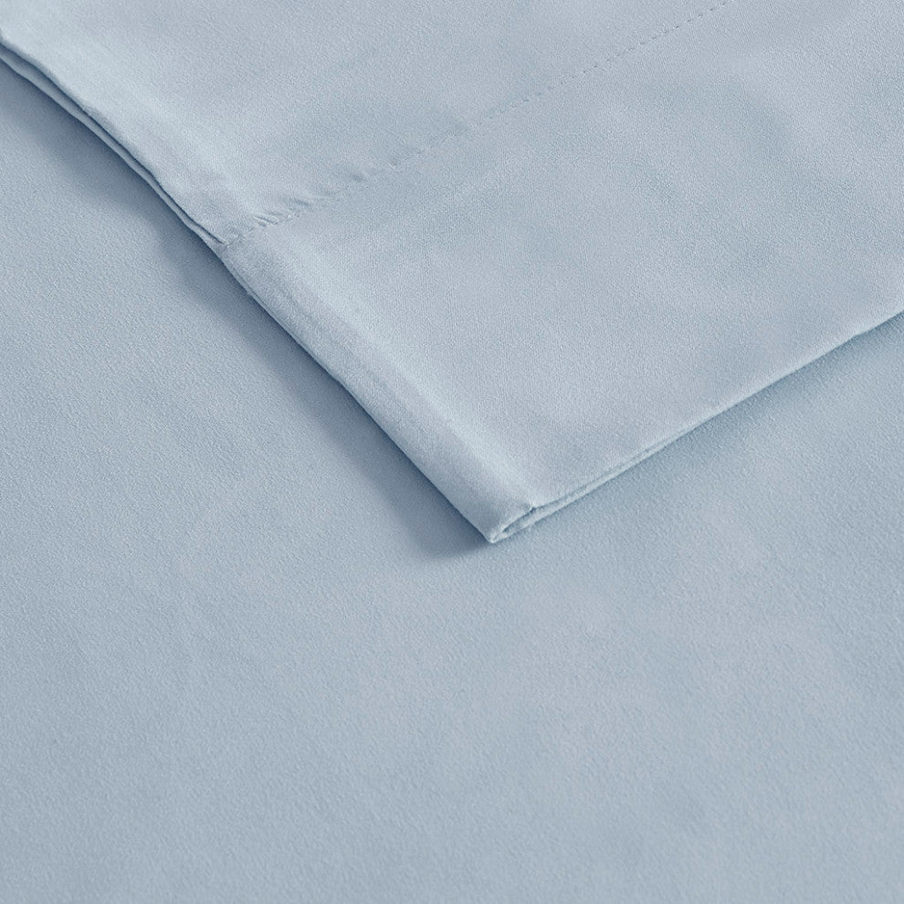 Madison Park Microcell 3M Scotchgard Moisture Treatment Sheet Set, Blue, Twin