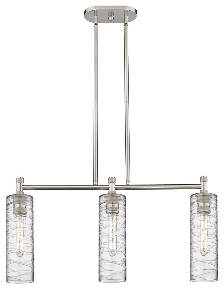 Crown Point 3 30.5" Island Lighting Satin Nickel