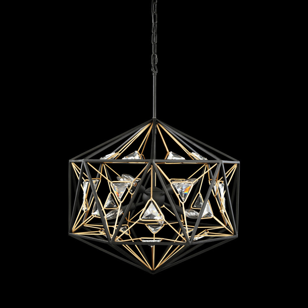 Marcia 8-Lt Orb Pendant - MB/FG