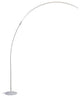 LED Floor Lamp, Curved, Contemporary Minimalist Lighting, Silver