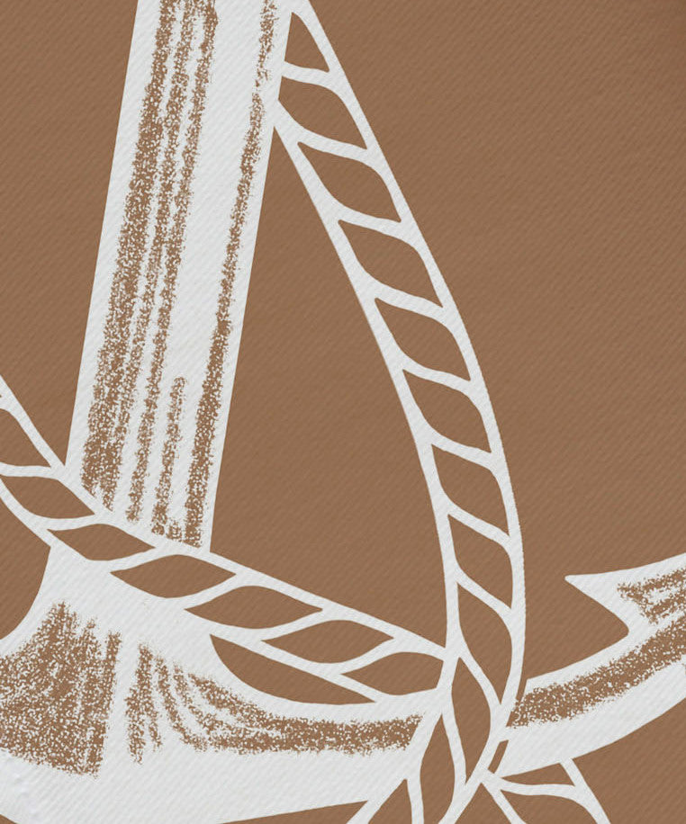 Anchored, Geometric Print Napkin, Taupe And Beige, Set of 4