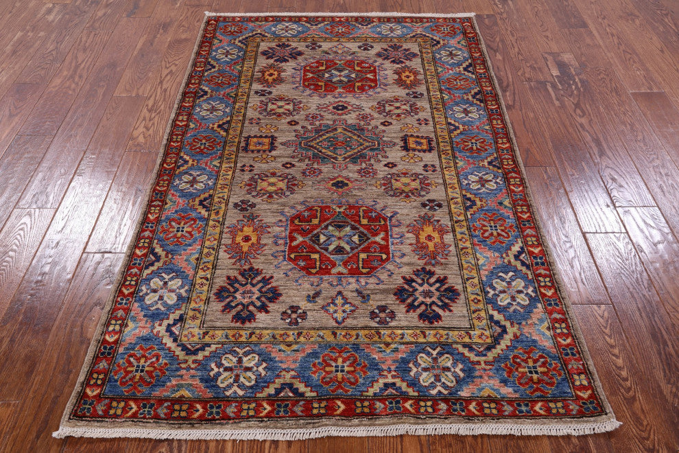 Super Kazak Handmade Wool Rug 3' 10" X 6' 1" Q7802