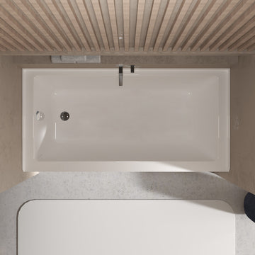 Ursula 60x32x15 Alcove Acrylic Tub, Left Drain