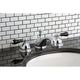 Kingston Brass Widespread Bathroom Faucet With Brass Pop-Up, Polished Chrome