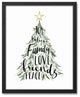 Christmas Tree Words 4 17.73x21.73 Black Framed Canvas