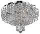 Elegant Belenus Flush Mount, Chrome Finish With Royal Cut Crystal