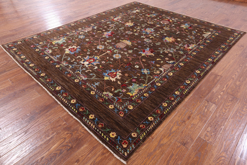 Persian Tabriz Hand-Knotted Wool Rug 8' 1" X 9' 9" Q7285