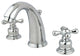 Kingston Brass Widespread Bathroom Faucet, Polished Chrome