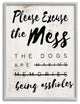 E"xcuse Mess Funny Word Dogs Pet Te"xtured Design, 11"x14"