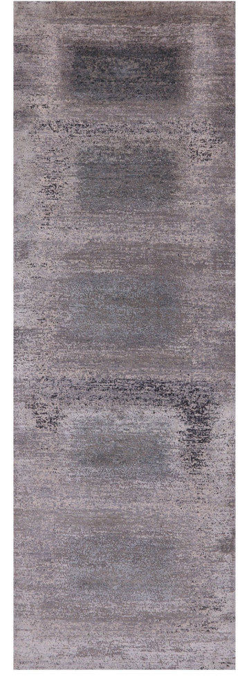 3' 11" X 12' 2" Runner Wool and Silk Hand Knotted Modern Rug Q9087