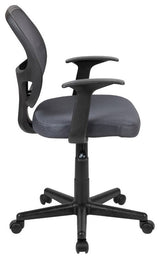 Mid-Back Mesh Swivel Ergonomic Task Office Chair With Arms, BIFMA Certified, Gra