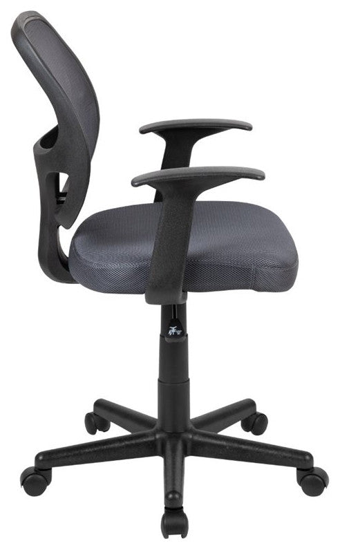 Mid-Back Mesh Swivel Ergonomic Task Office Chair With Arms, BIFMA Certified, Gra