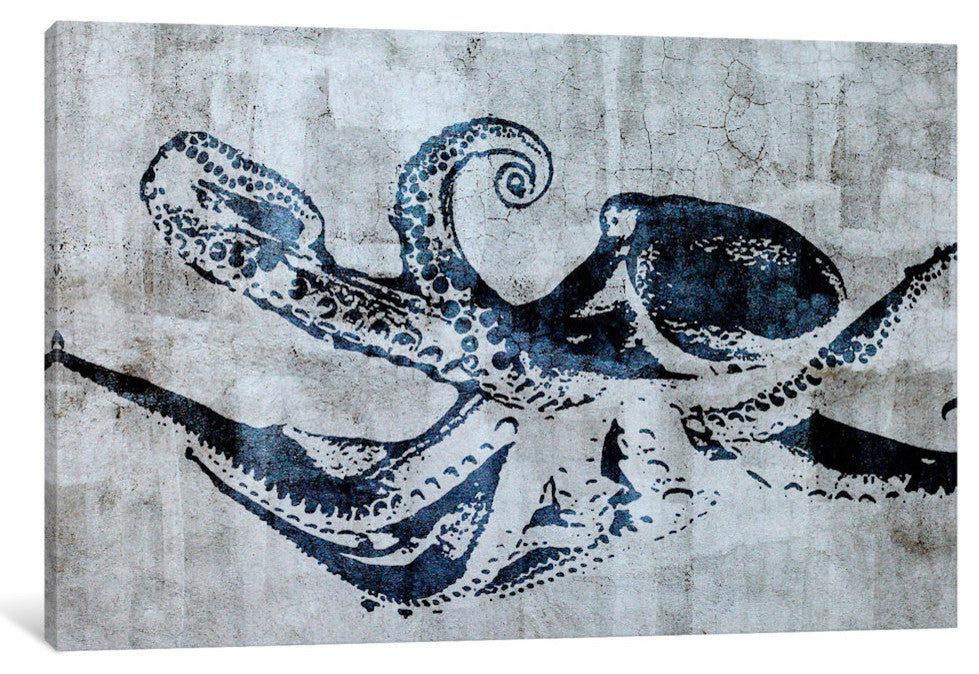 "Stencil Street Art Octopus" by 5by5collective, 40x26x1.5"