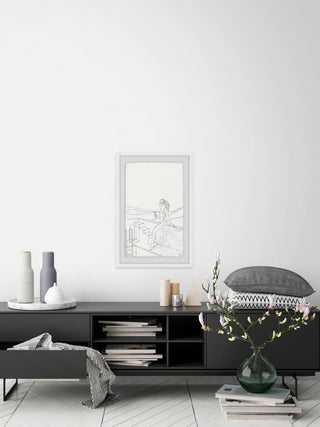 "Edgy Swimsuit" Framed Painting Print, 8"x12"