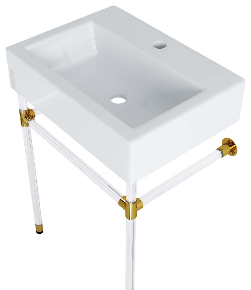 Sink Vanity Cabinet, Wall Mount, White, Ceramic, Stainless, Modern, Bathroom
