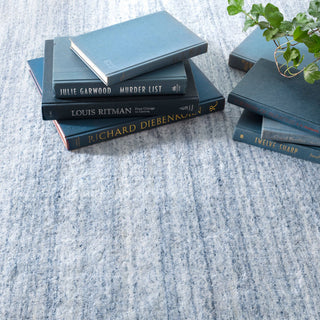 Dash & Albert Nordic Blue Hand Loom Knotted Performance Rug, Blue, 2'6" x 8'