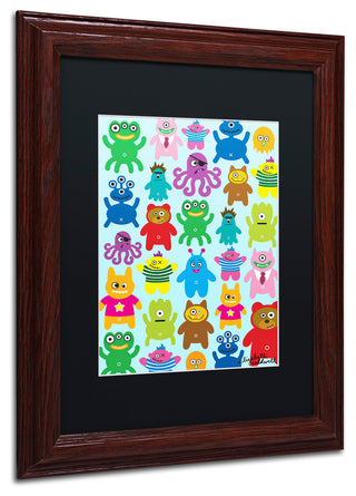 Elizabeth Caldwell 'Monsters and Aliens' Art, Wood Frame, Black Mat, 11x14