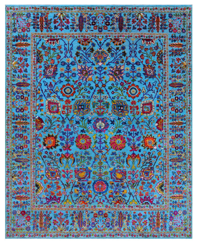 Persian Handmade Wool & Silk Rug 8' 0" X 9' 11" - Q15776