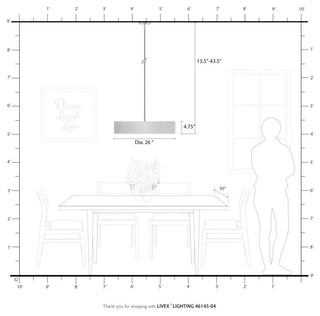 Elmhurst 5 Light Black Large Drum Pendant