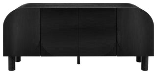 Casablanca Finished Wood Veneer Sideboard/Buffet, Black