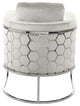 Casa Velvet Upholstered Chair, Cream, Chrome Finish