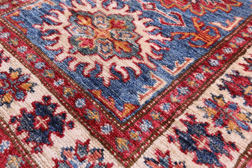 1' 11" X 5' 8" Runner Handmade Super Kazak Wool Rug Q10358