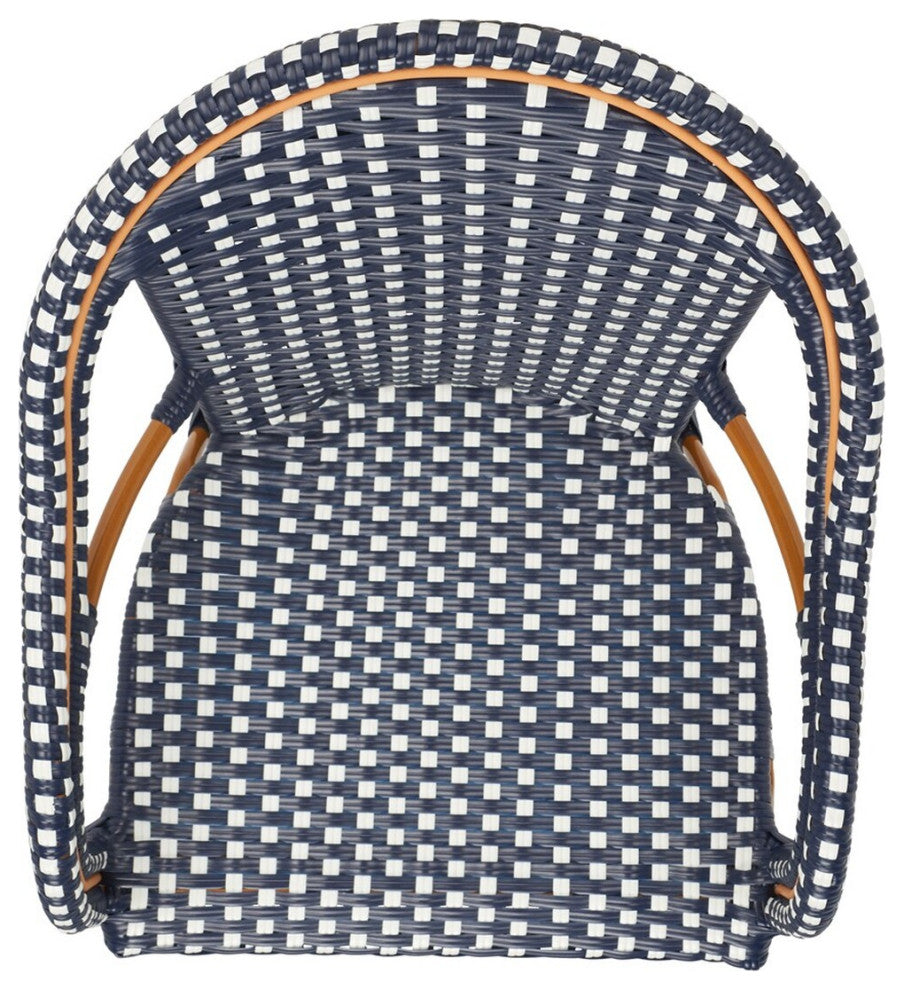 Safavieh Outdoor California Armchair, Navy/White