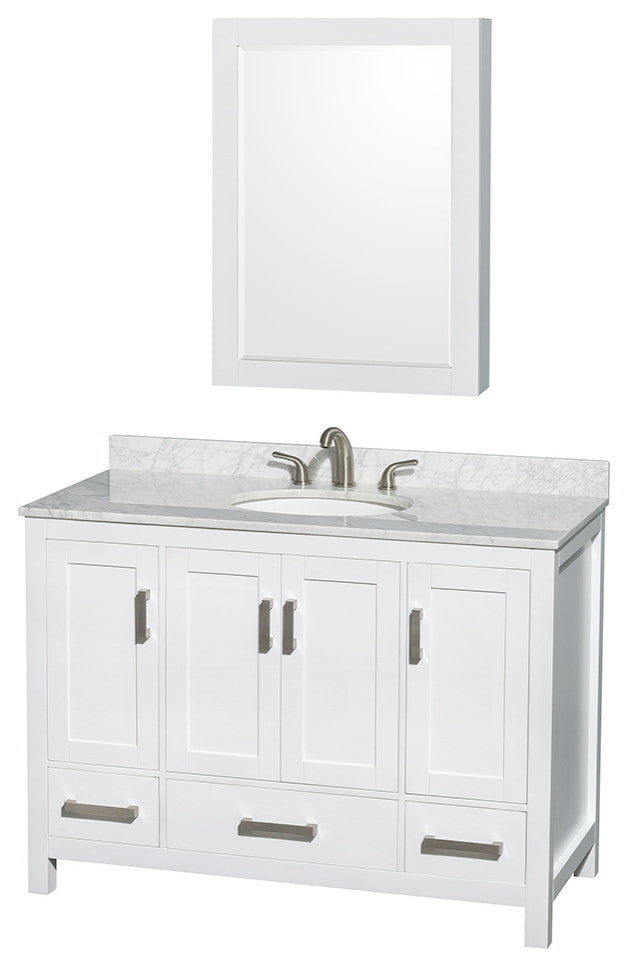 Wyndham WCS141448SWHCMUNOMED 48 Inch Single Bathroom Vanity in White