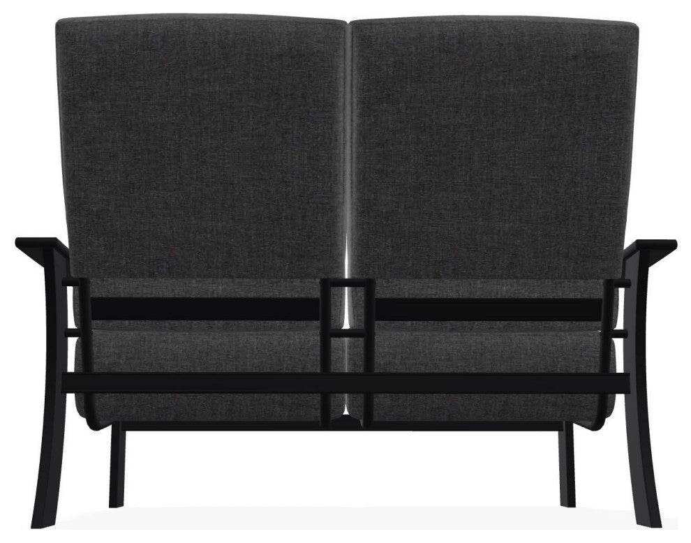 St. Catherine Deep Seat Outdoor Loveseat, Slate/Black