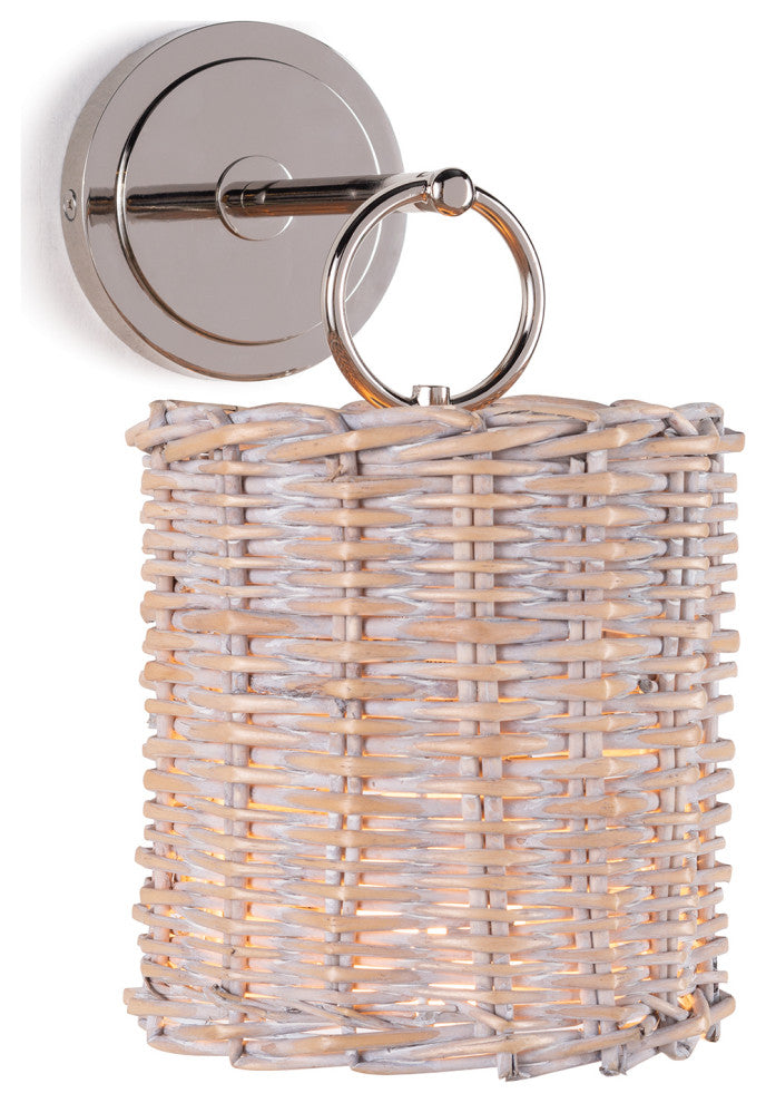 Nantucket Sconce, Polished Nickel