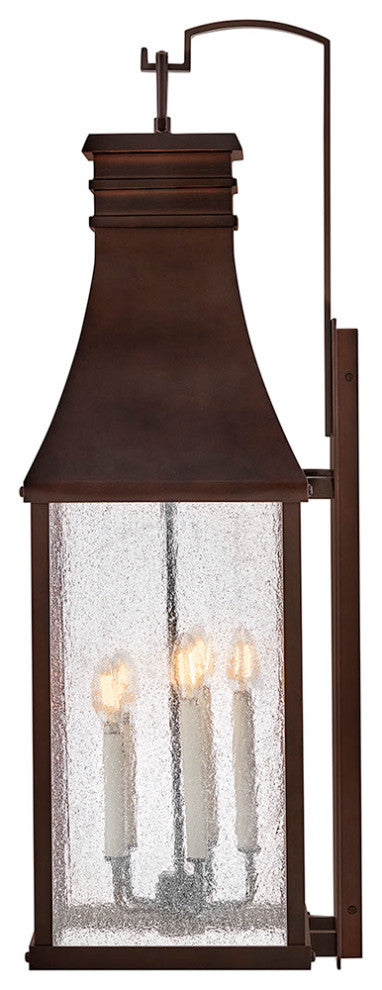 Hinkley Beacon Hill Outdoor Wall Mount, Blackened Copper, Extra Large
