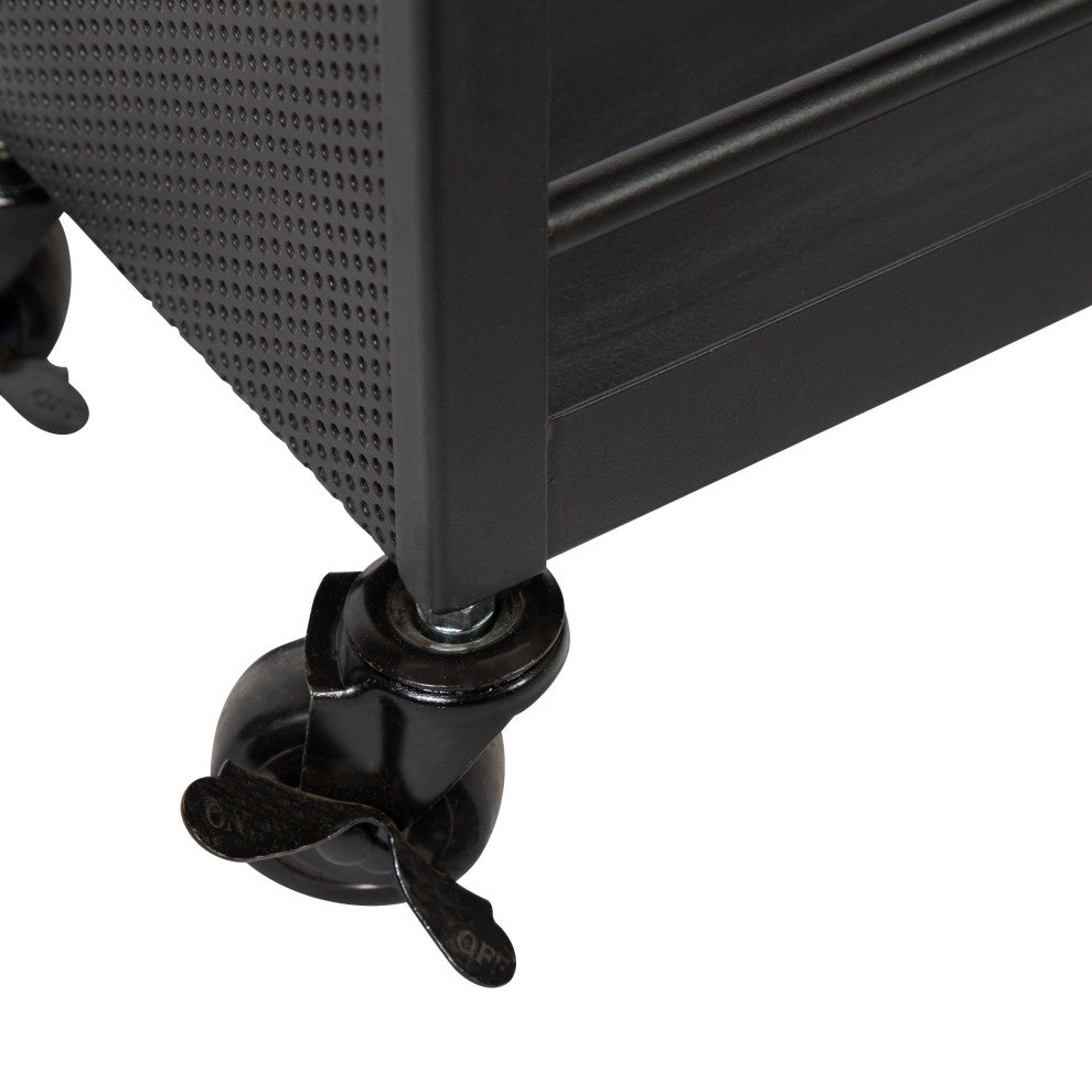 Piazza Storage Cart, Gray/Black 18x7x30