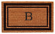 Black Border 18"x30" Monogram Doormat, Letter B