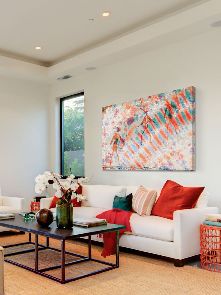 "Bird Dance" Print on Canvas, 60"x40"