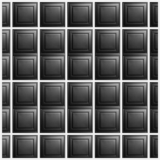 24"x48" Ceilume Stratford Ceiling Tiles, Black